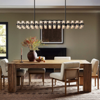 Arcachon Gear Crystal Rectangular Chandelier 54"