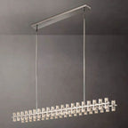 Arcachon Gear Crystal Rectangular Chandelier 72"