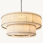 San Marco Vintage Alabaster Tiered Round Chandelier 60"