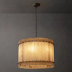 San Marco Vintage Alabaster Round Chandelier 22"