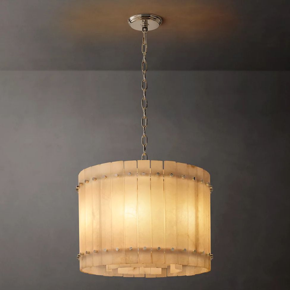 San Marco Vintage Alabaster Round Chandelier 22"