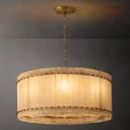 San Marco Vintage Alabaster Round Chandelier 37"