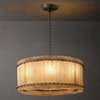 San Marco Vintage Alabaster Round Chandelier 37"