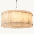 San Marco Vintage Alabaster Round Chandelier 37"