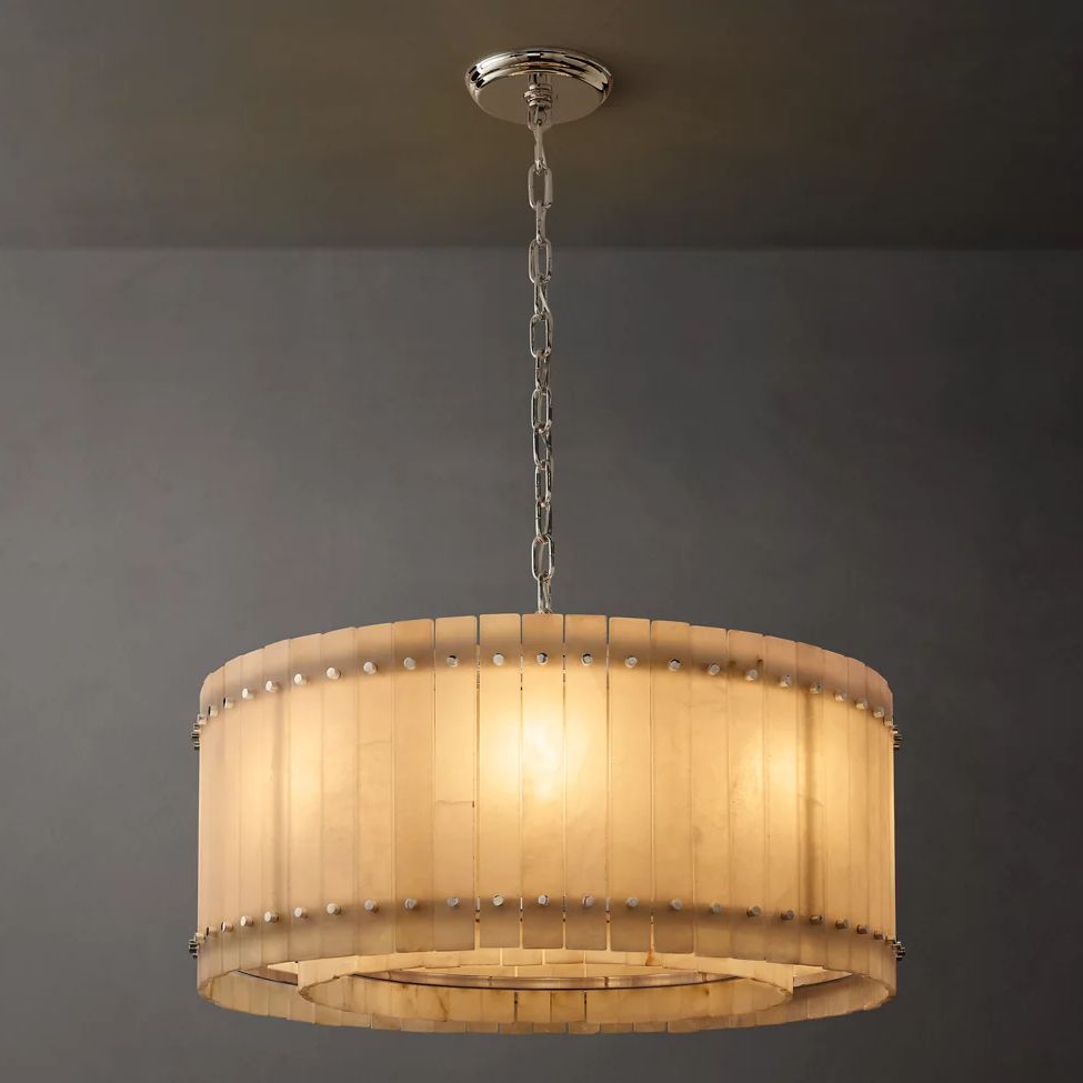 San Marco Vintage Alabaster Round Chandelier 37"