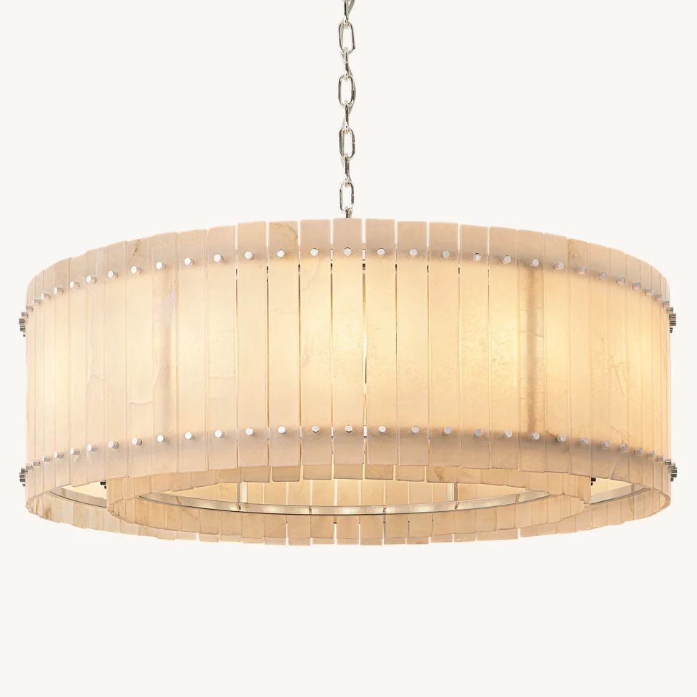 San Marco Vintage Alabaster Round Chandelier 48"