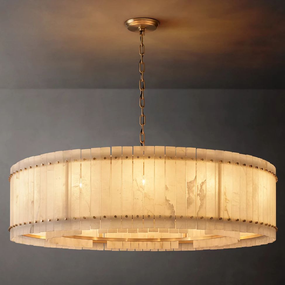 San Marco Vintage Alabaster Round Chandelier 60"