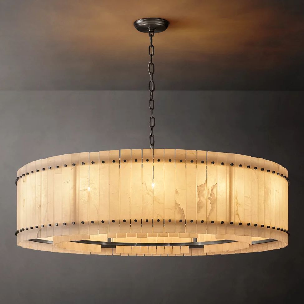 San Marco Vintage Alabaster Round Chandelier 60"