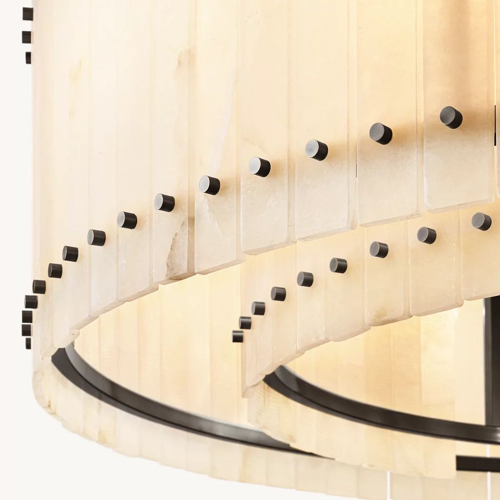 San Marco Vintage Alabaster Round Chandelier 60"