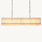 San Marco Vintage Alabaster Linear Chandelier 54"