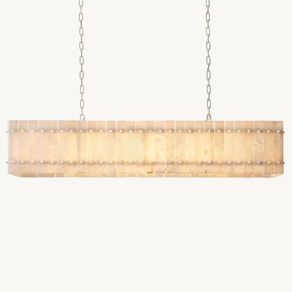 San Marco Vintage Alabaster Linear Chandelier 54"