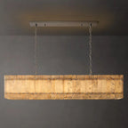 San Marco Vintage Alabaster Linear Chandelier 54"