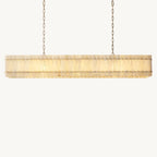 San Marco Vintage Alabaster Linear Chandelier 72"