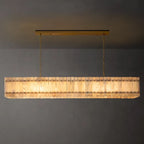San Marco Vintage Alabaster Linear Chandelier 72"
