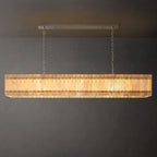 San Marco Vintage Alabaster Linear Chandelier 72"