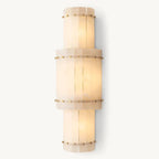 San Marco Vintage Alabaster Round Wall Sconce