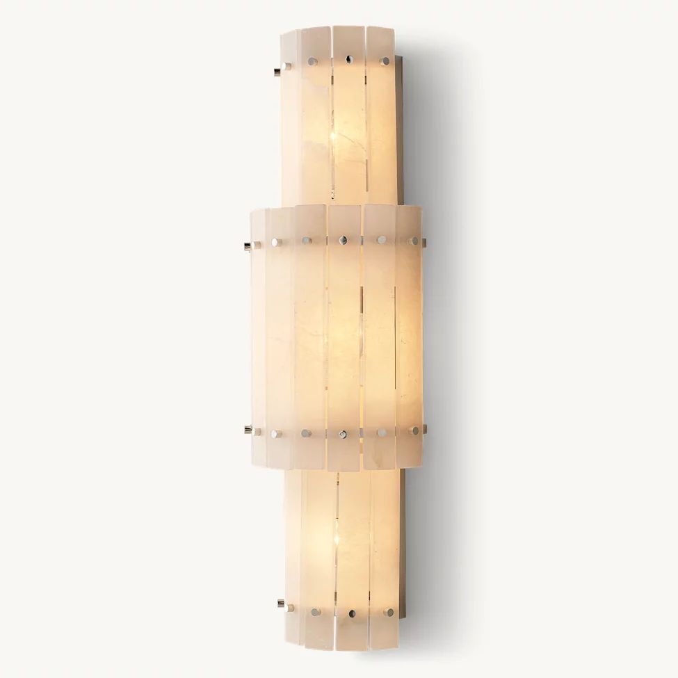 San Marco Vintage Alabaster Round Wall Sconce