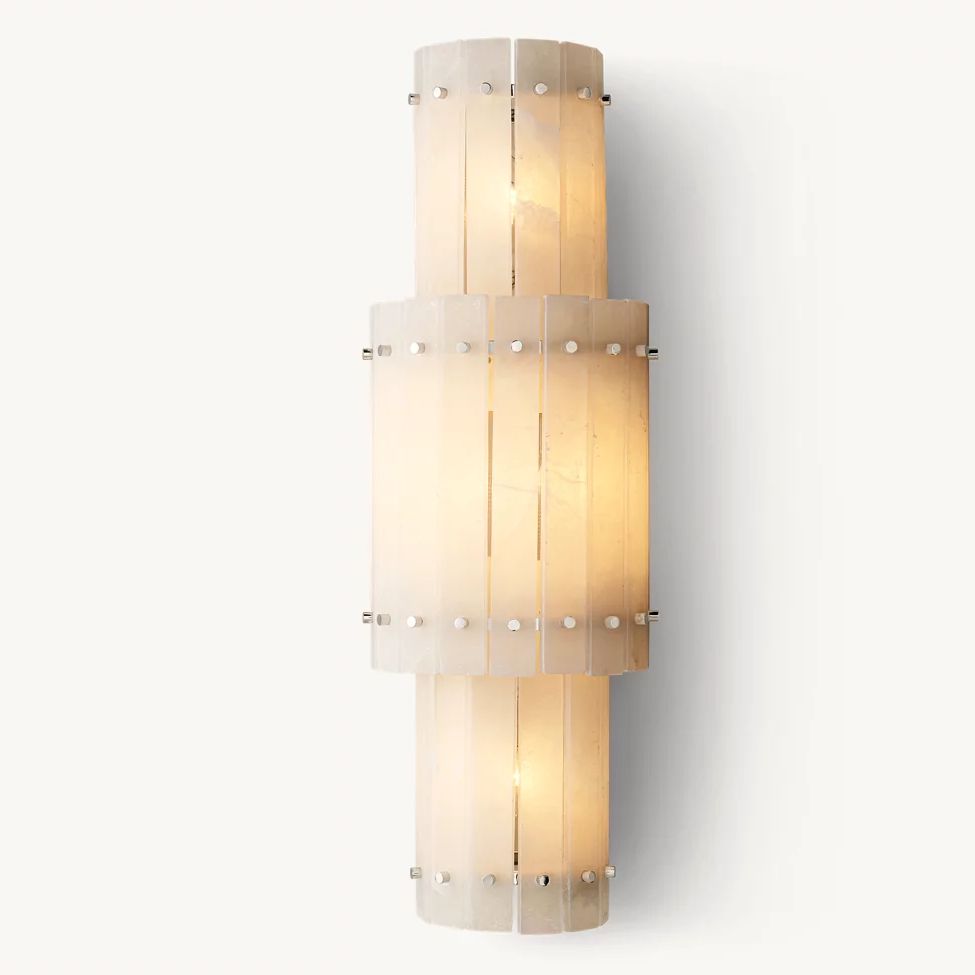San Marco Vintage Alabaster Round Wall Sconce