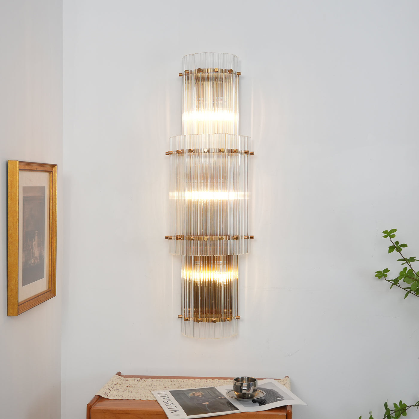 San Marco Vintage Glass Round Wall Sconce