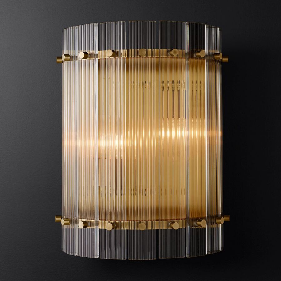 San Marco Vintage Glass Round Wall Sconce