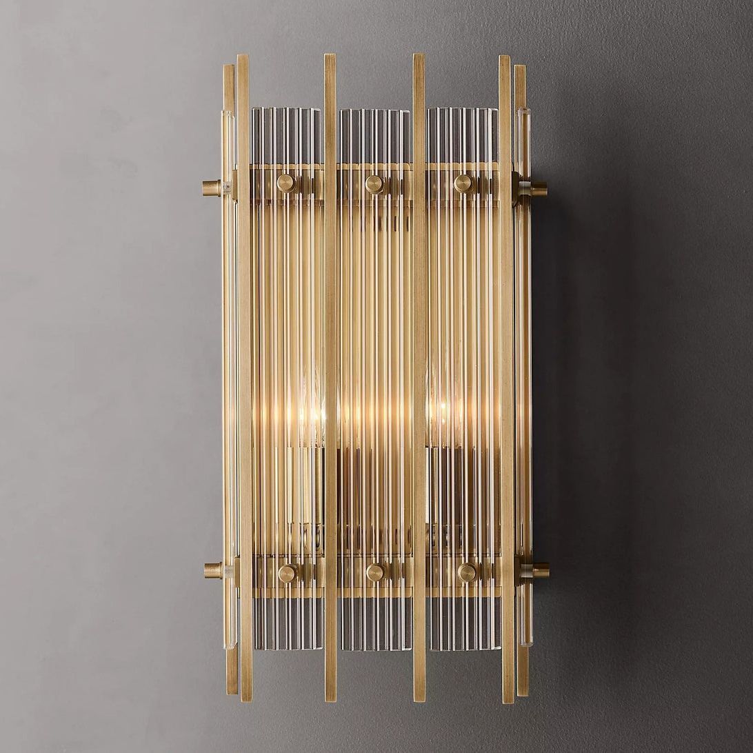 San Marco Vintage Glass Rectangle Wall Sconce