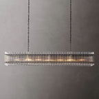 San Marco Vintage Glass Rectangle Chandelier 72"