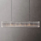 San Marco Vintage Glass Rectangle Chandelier 72"