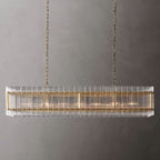 San Marco Vintage Glass Rectangle Chandelier 54"