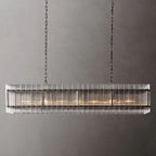 San Marco Vintage Glass Rectangle Chandelier 54"