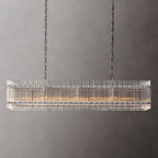 San Marco Vintage Glass Rectangle Chandelier 54"