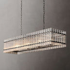 San Marco Vintage Glass Rectangle Chandelier 54"