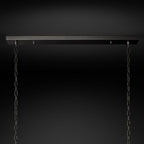San Marco Vintage Glass Rectangle Chandelier 54"