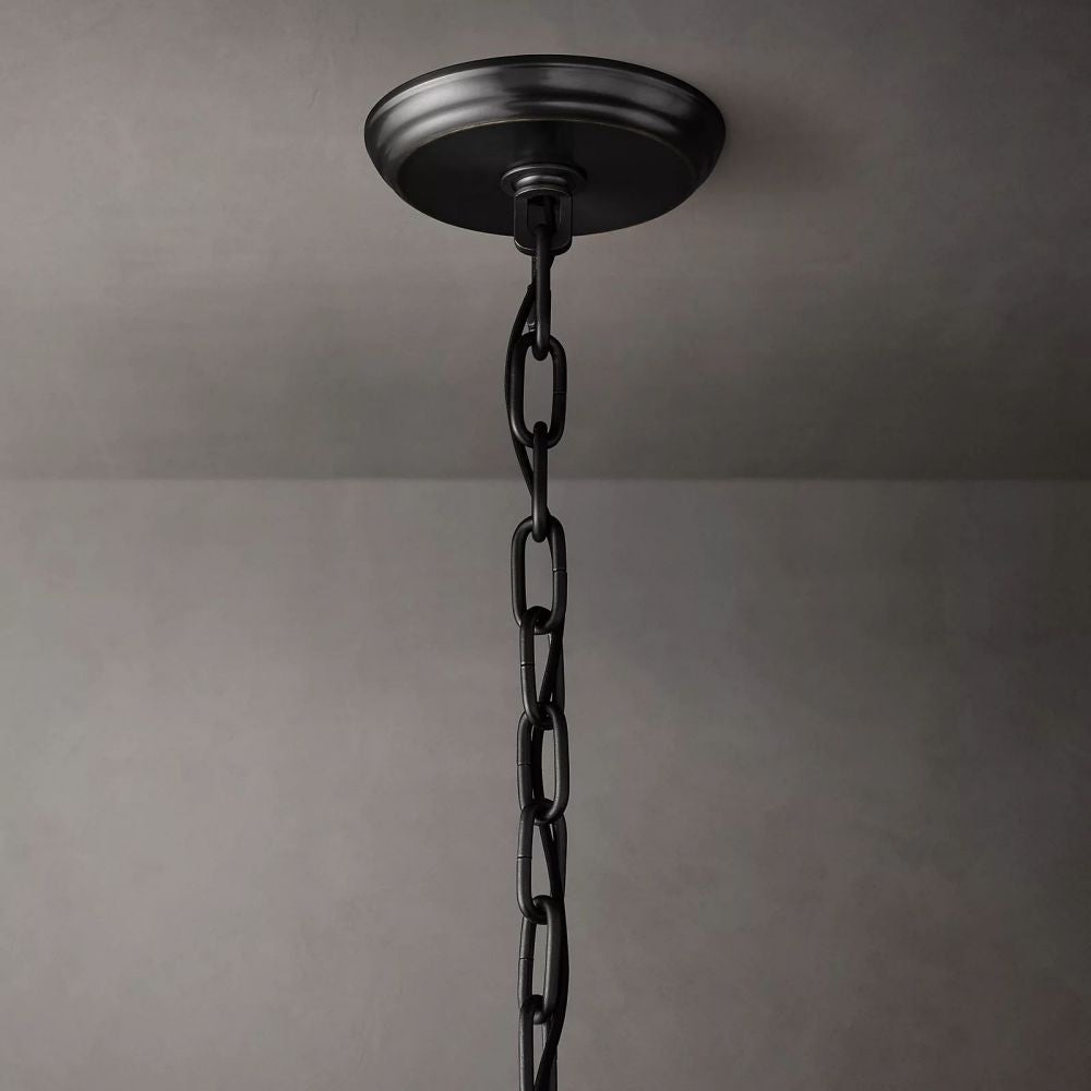 San Marco Vintage Glass Two-Tier Round Chandelier 22"