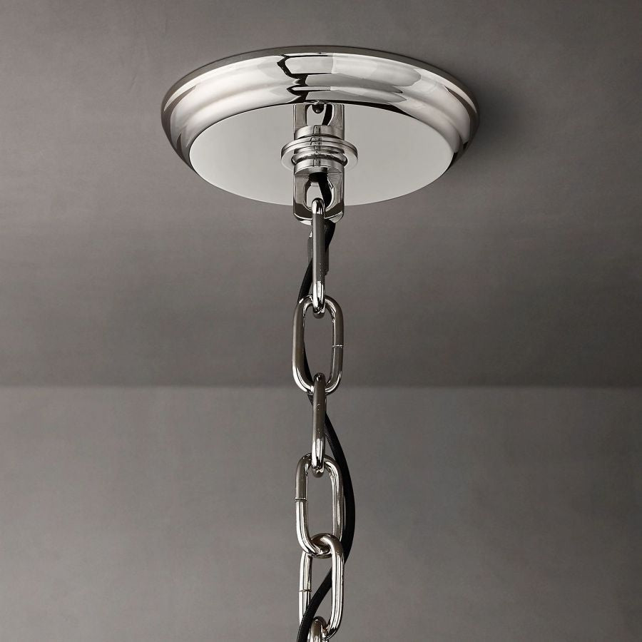 San Marco Vintage Glass Two-Tier Round Chandelier 37"