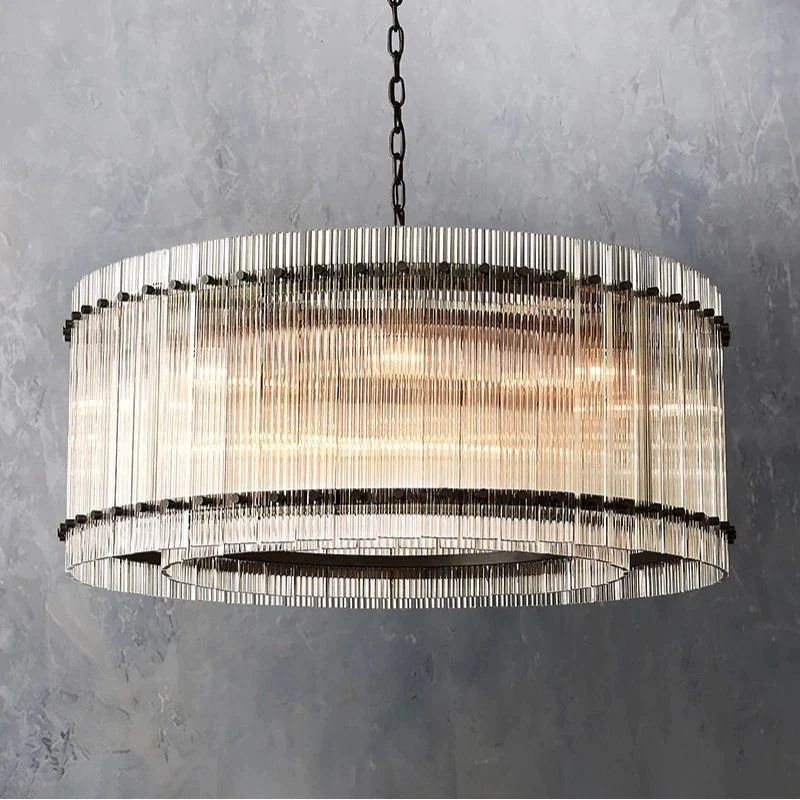 San Marco Vintage Glass Round Chandelier 37"