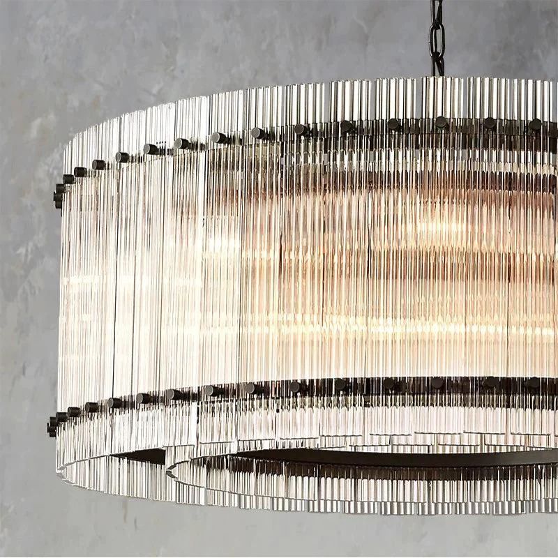 San Marco Vintage Glass Round Chandelier 37"