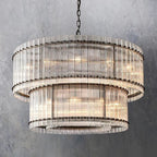 San Marco Vintage Glass Two-Tier Round Chandelier 48"
