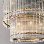 San Marco Vintage Glass Two-Tier Round Chandelier 37"