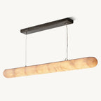 Rivage Lisse Veined Alabaster Linear Chandelier 60"