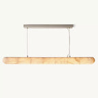 Rivage Lisse Veined Alabaster Linear Chandelier 60"