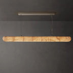 Rivage Lisse Veined Alabaster Linear Chandelier 60"