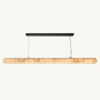 Rivage Lisse Veined Alabaster Linear Chandelier 80"