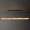 Rivage Lisse Veined Alabaster Linear Chandelier 80"