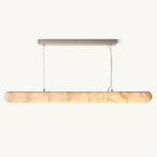 Rivage Lisse Veined Alabaster Linear Chandelier 80"