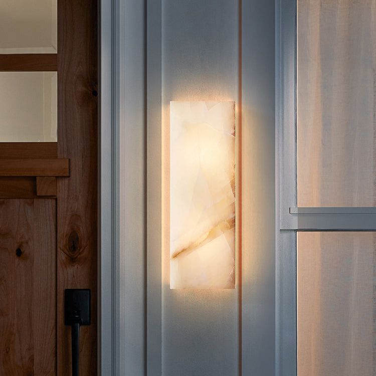 Rivage Veined Alabaster Wall Sconce
