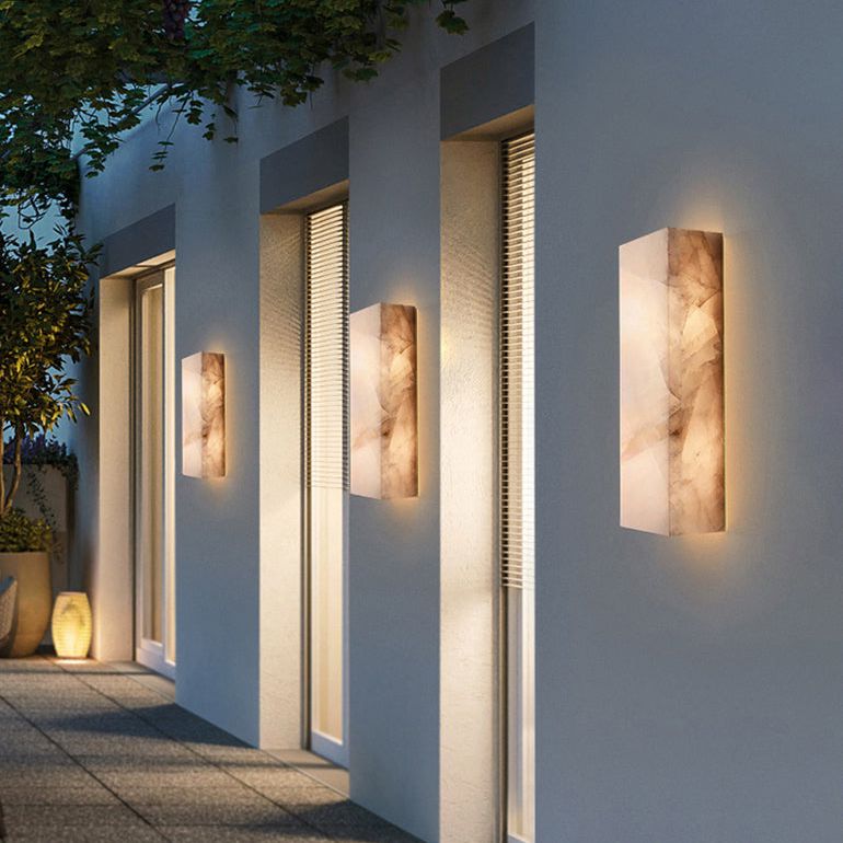 Rivage Veined Alabaster Wall Sconce