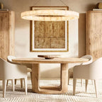Rivage Veined Alabaster Round Chandelier 31"