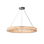 Rivage Veined Alabaster Round Chandelier 40"