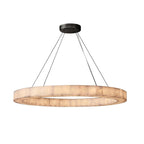 Rivage Veined Alabaster Round Chandelier 60"