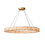 Rivage Veined Alabaster Round Chandelier 60"